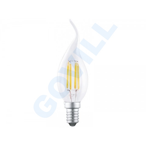 UltraTech LED filament gyertya izzó hajlított E14 3,8W 470lm 2700K